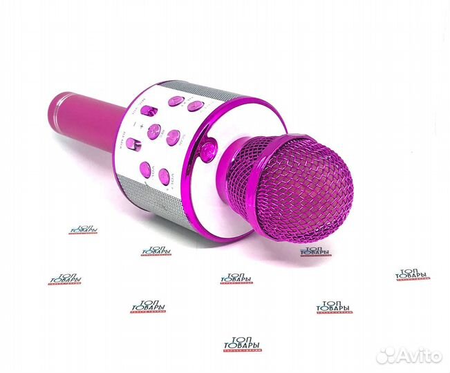 Караоке-микрофон-колонка Wster розовый