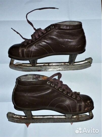 Коньки Ретро Винтаж р.42 Натуральная кожа СССР