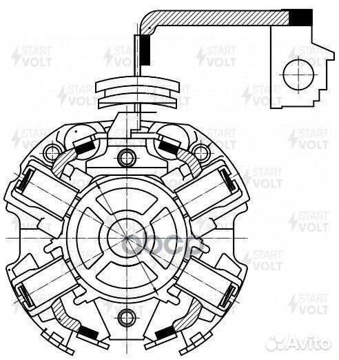 Узел щеточный стартера VAG transporter T4 (90)