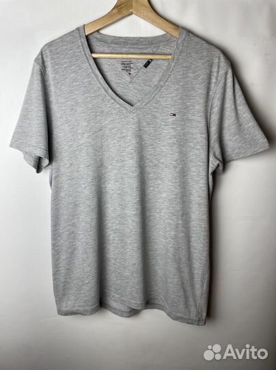Футболка Tommy Hilfiger V Neck Grey Tee (XL)