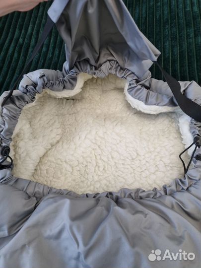 Зимний конверт в коляску на овчине