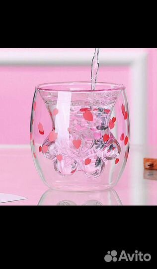 Кружка starbucks с кошачьей лапкой