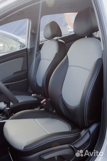 Авточехлы для Hyundai Solaris+ установка