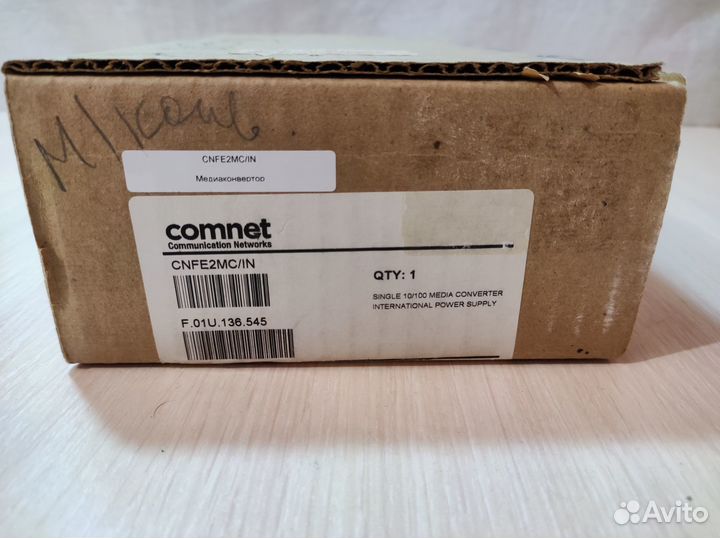 Медиаконвертер Comnet cnfe2MC/IN