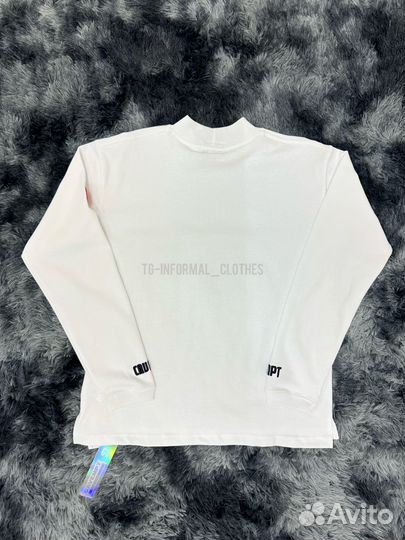 Лонгслив Cav Empt белый базовый с горлом