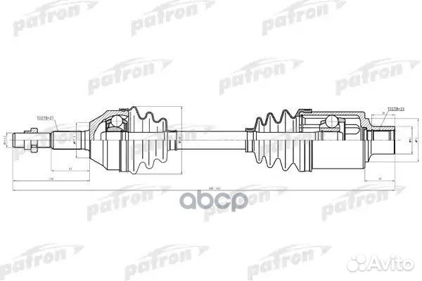Полуось PDS0617 patron