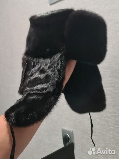 Норковая шапка ушанка мужская