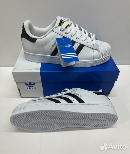 Кроссовки adidas superstar белые чёрный