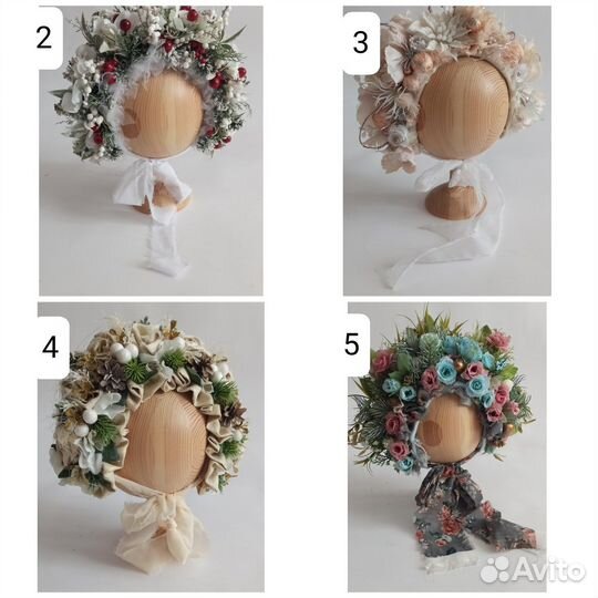 Шапочка с цветами для фотосессии