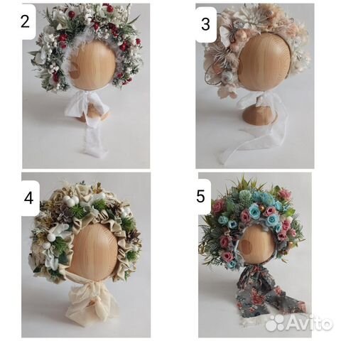 Шапочка с цветами для фотосессии