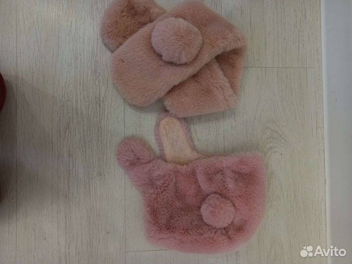 Шапка с шарфом для девочек