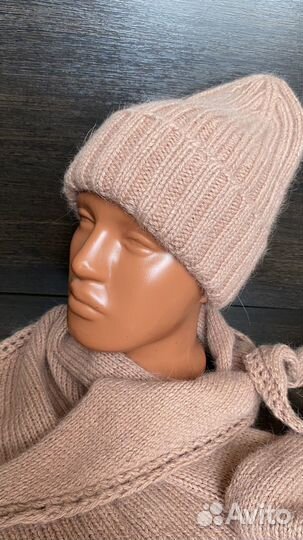 Комплект шапка и косынка (бактус )