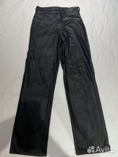 Кожаные брюки для девочки 140