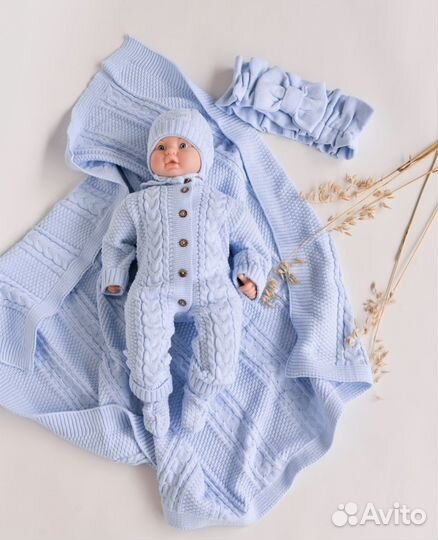 Новый вязаный конверт на выписку весна/лето