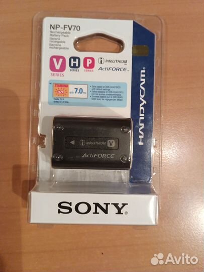 Усиленный аккумулятор Sony NP-FV70