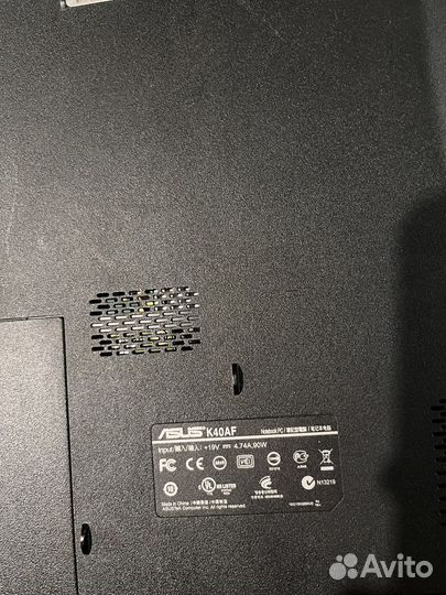 Ноутбук asus K40AF на запчасти