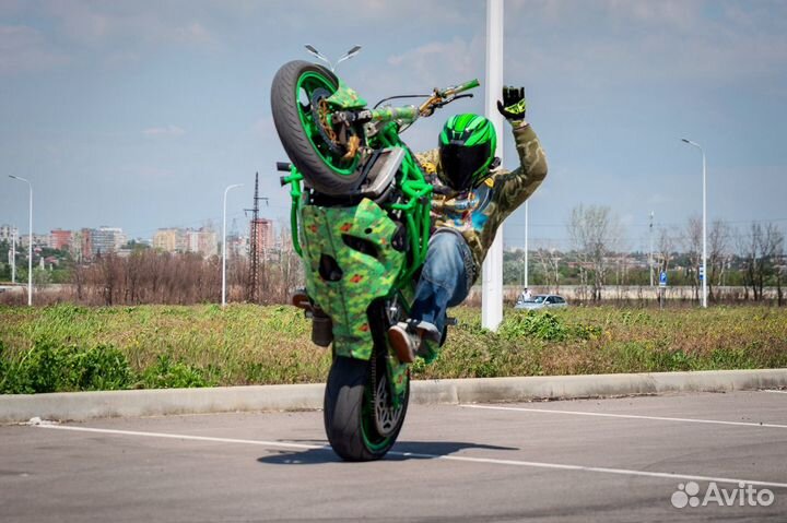 Kawasaki zx6r ninja stunt стант