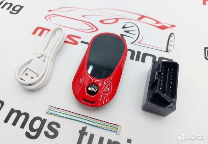 Смарт ключ Мини Купер стиль Mercedes new красный