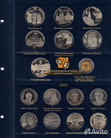 Альбом для юбилейных монет Украины: Том II (2006-2
