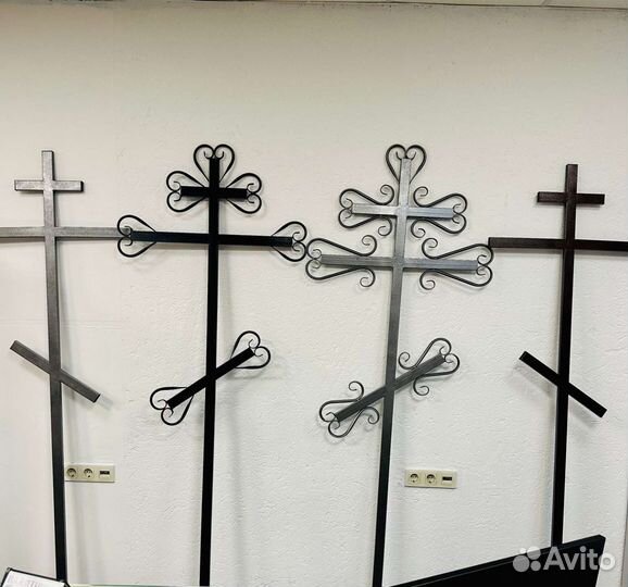 Кресты ритуальные металлические