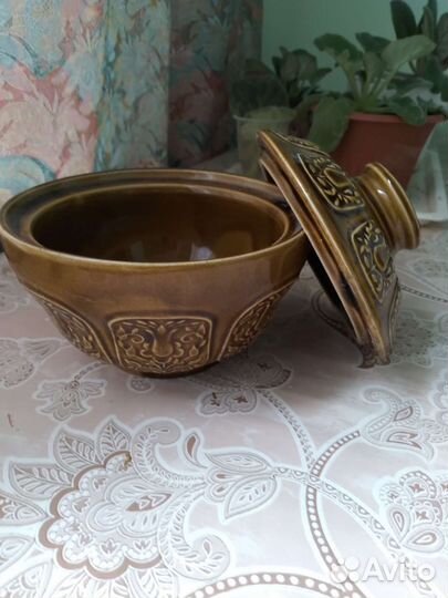 Масленка, бокалы, графин для вина керамика