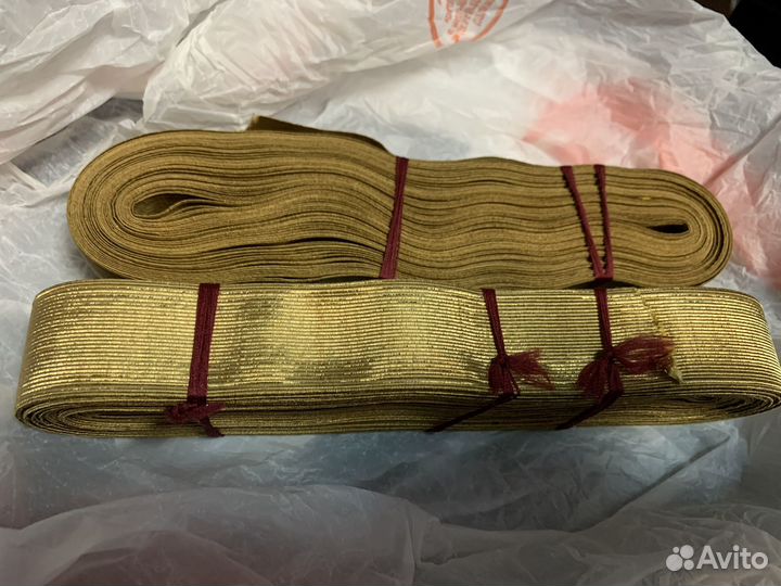 Галун 30мм метализированный латунь