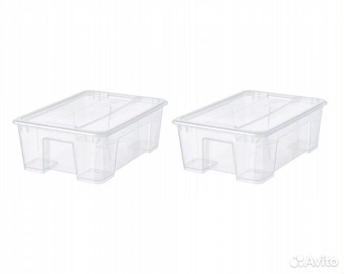 Контейнеры с крышкой икеа самла (новые), 11л 2 шт