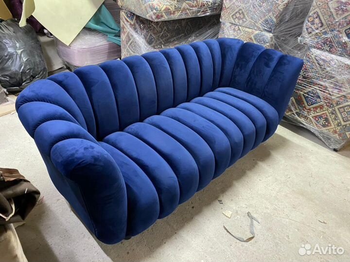 Диван для кафе «Дортманд», темно синий