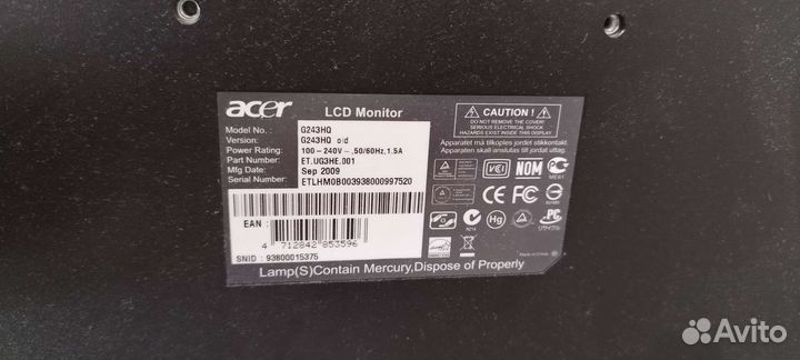 Монитор 24 дюйма Acer