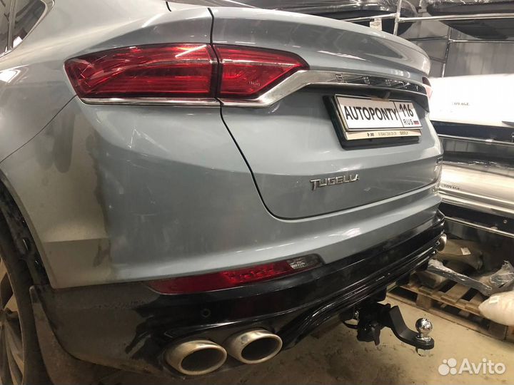 Фаркоп Geely Tugella легкосъемный квадрат