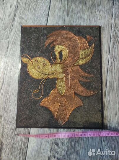 Панно из медной проволоки. Винтаж СССР