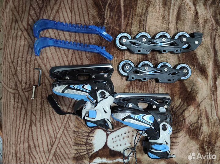 Коньки и ролики 2 в 1