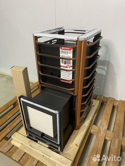 Печь банная Ермак 16 Сетка-Премиум Чугун