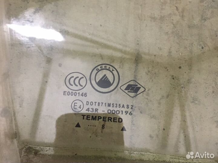 Стекло передней правой двери Geely MK (2671)