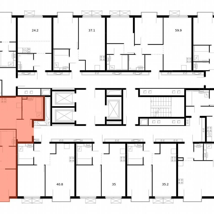 3-к. квартира, 88,7 м², 13/14 эт.