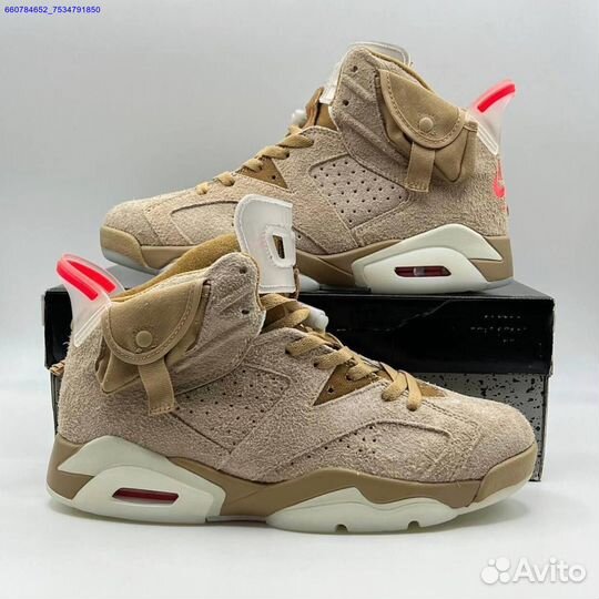 Кроссовки Nike Air Jordan 6 Retro x Travis Scott (Арт.35678)