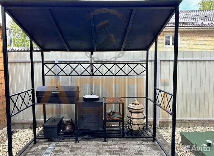 Кованые мангалы с крышей / Оплата при получении