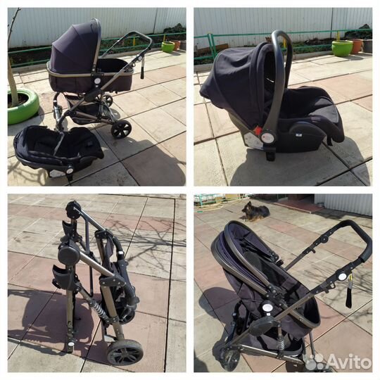 Коляска luxmom 3 в 1 бу