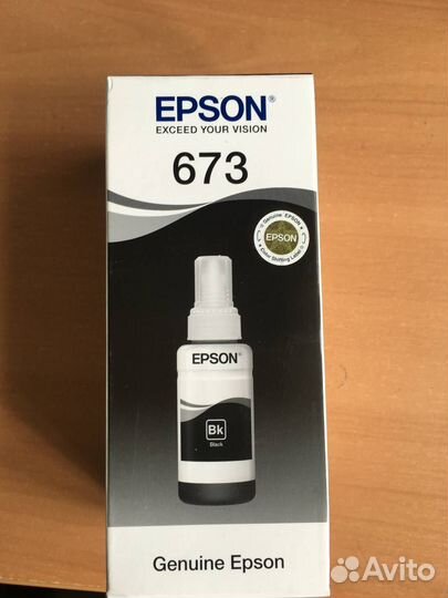 Чернила Epson T6731 C13T67314A черные оригинальные