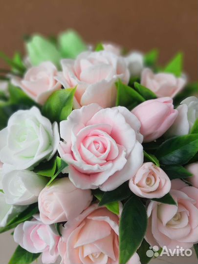 Сахарный скраб и букеты из мыла