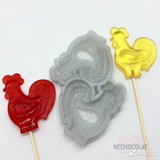 Силиконовая форма молд для леденцов петушок