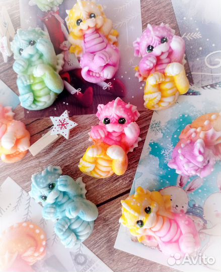 Мыло ручной работы дракончик символ года подарок