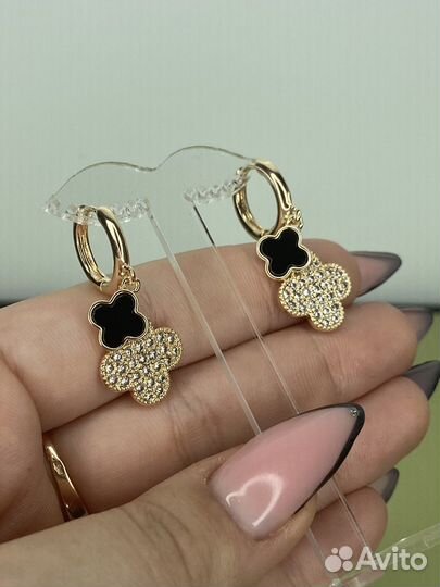 Серьги van cleef