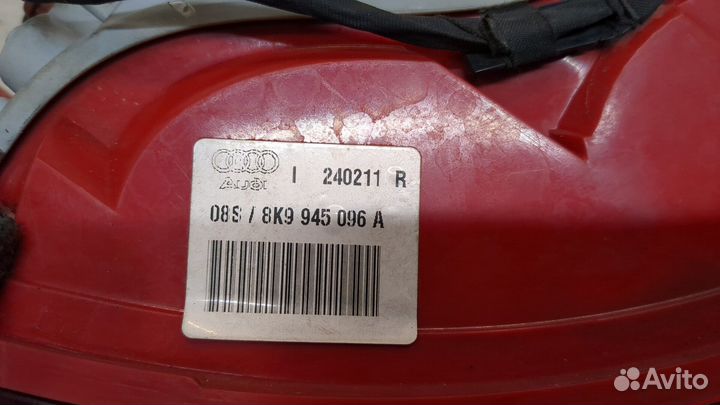 Фонарь (задний) правый Audi A4 (B8), 2011