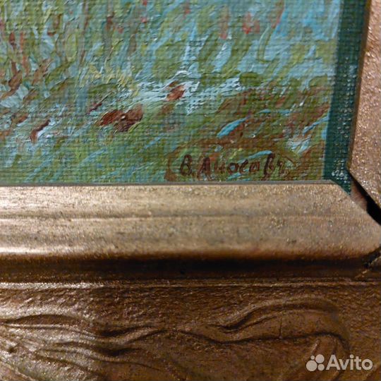 Картина маслом на холсте старинная