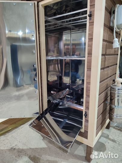 Коптильня для горячего и холодного копчения 220л