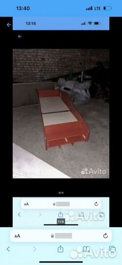 Детская кровать машинка с матрасом бу