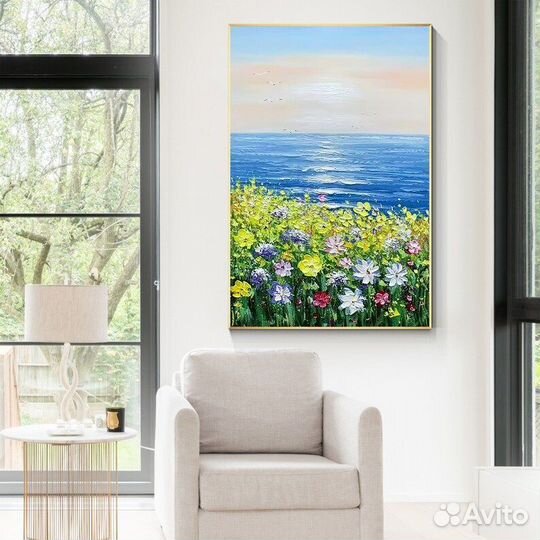 Текстурная картина маслом, ручная работа