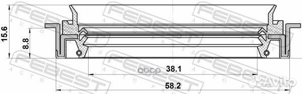 Сальник привода 95JFZ40581016C Febest