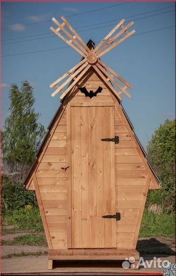 Дачный туалет деревянный SOX563